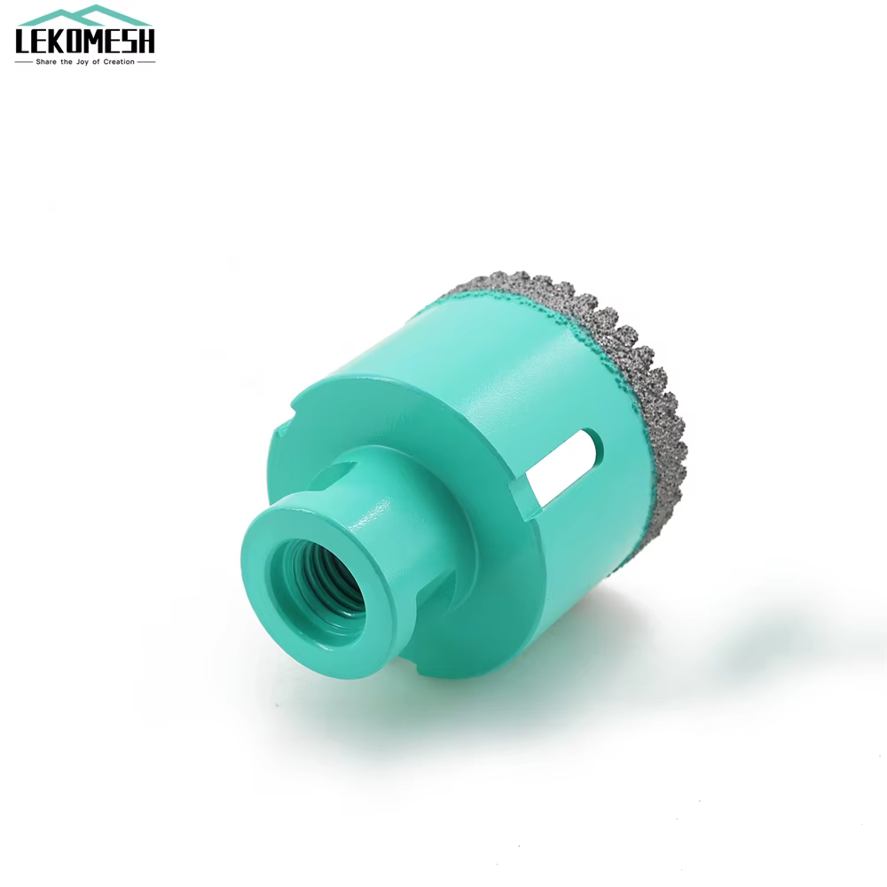 LEKOMESH 1pc foret à carrelage brasé scie cloche dentelée pour porcelaine céramique granit marbre pierre