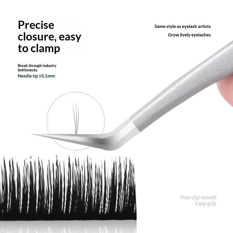 Pince à épiler pour extensions de cils, outil professionnel de greffage de cils, pince à épiler de haute précision pour la mise en forme des bouquets de cils, outils de maquillage