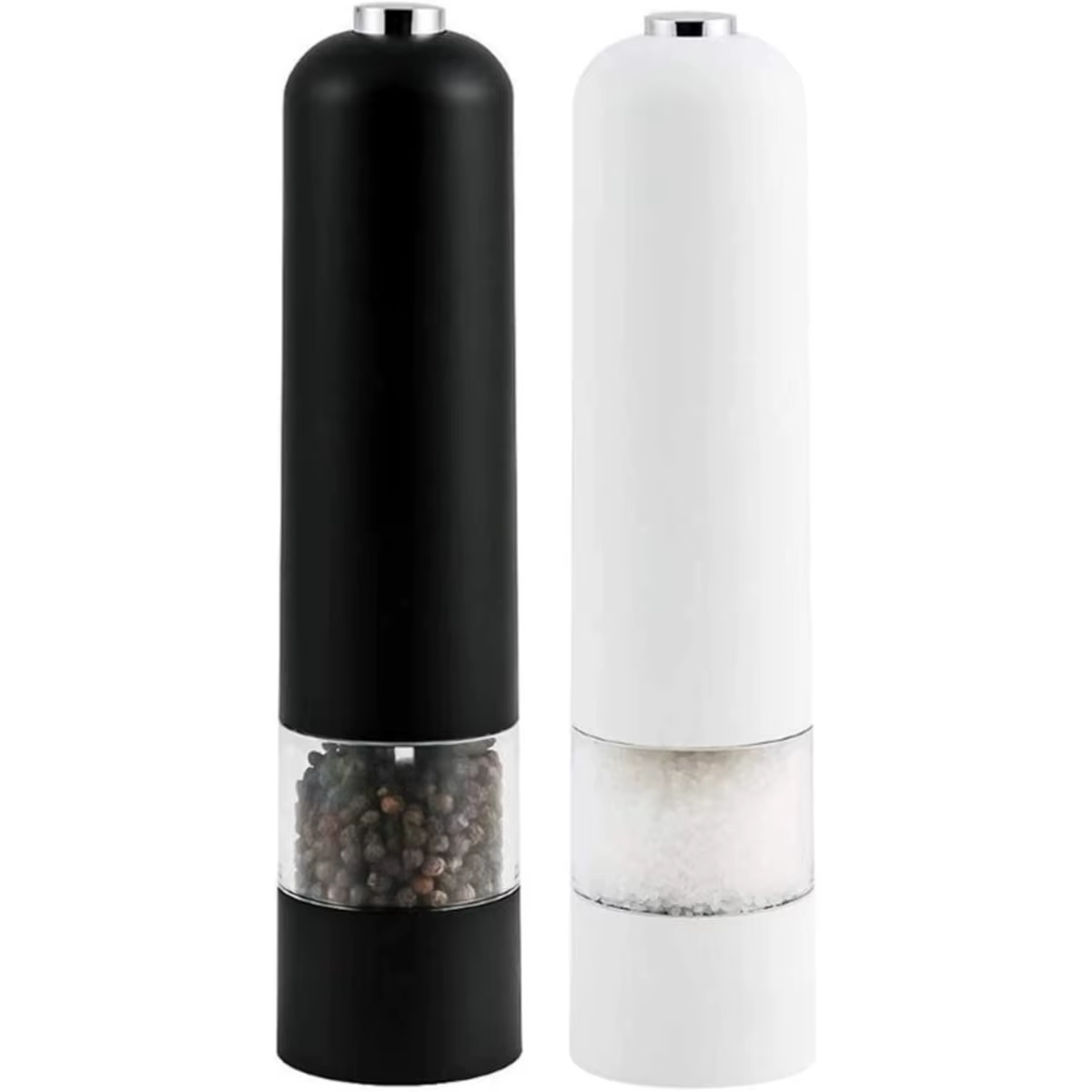 Moulin à sel et à poivre électrique, alimenté par batterie, fonctionnement automatique à une main avec grossièreté légère et réglable