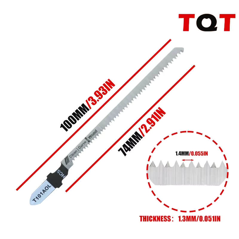 Lames de scie sauteuse Tqt T101Aol 10 pièces