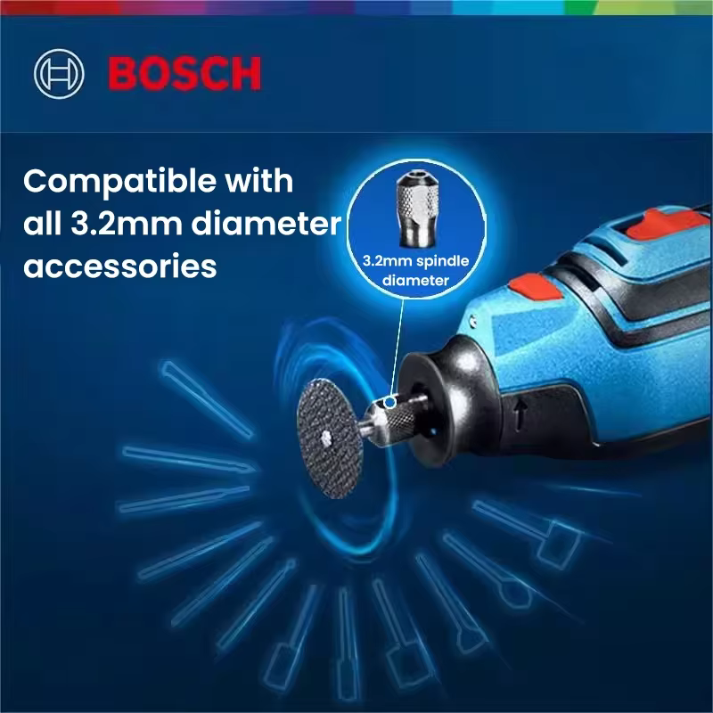 Meuleuse sans fil Bosch GRO 12V-35, outil rotatif électrique multifonction 12V pour gravure, ponçage, polissage, perçage, outils électriques