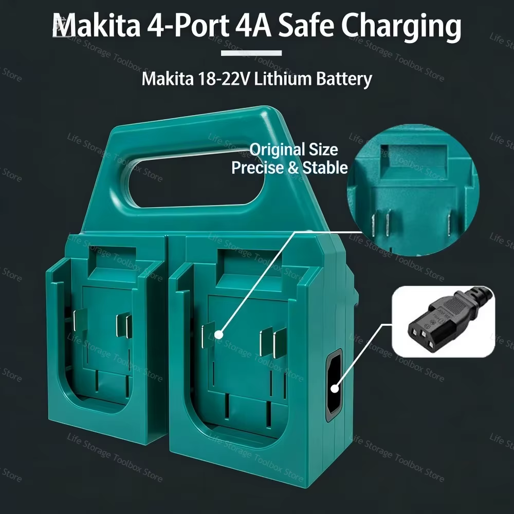 Pour Makita 14.4V 18V 21V Batterie au lithium BL1830 BL1415 BL1815 BL1850 Chargeur