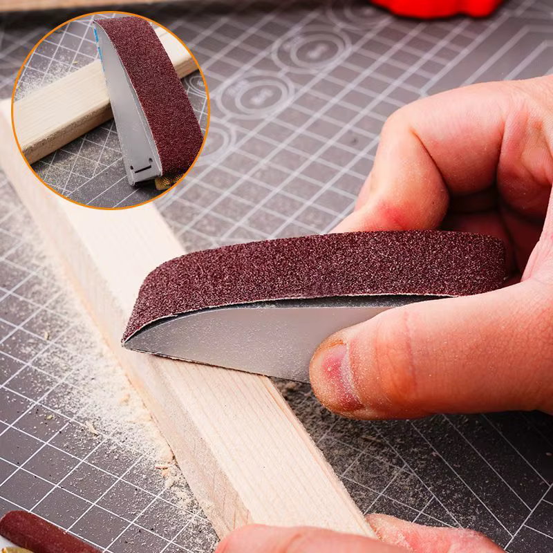 Support de papier abrasif en alliage d'aluminium et outil manuel de ponçage et de polissage DIY