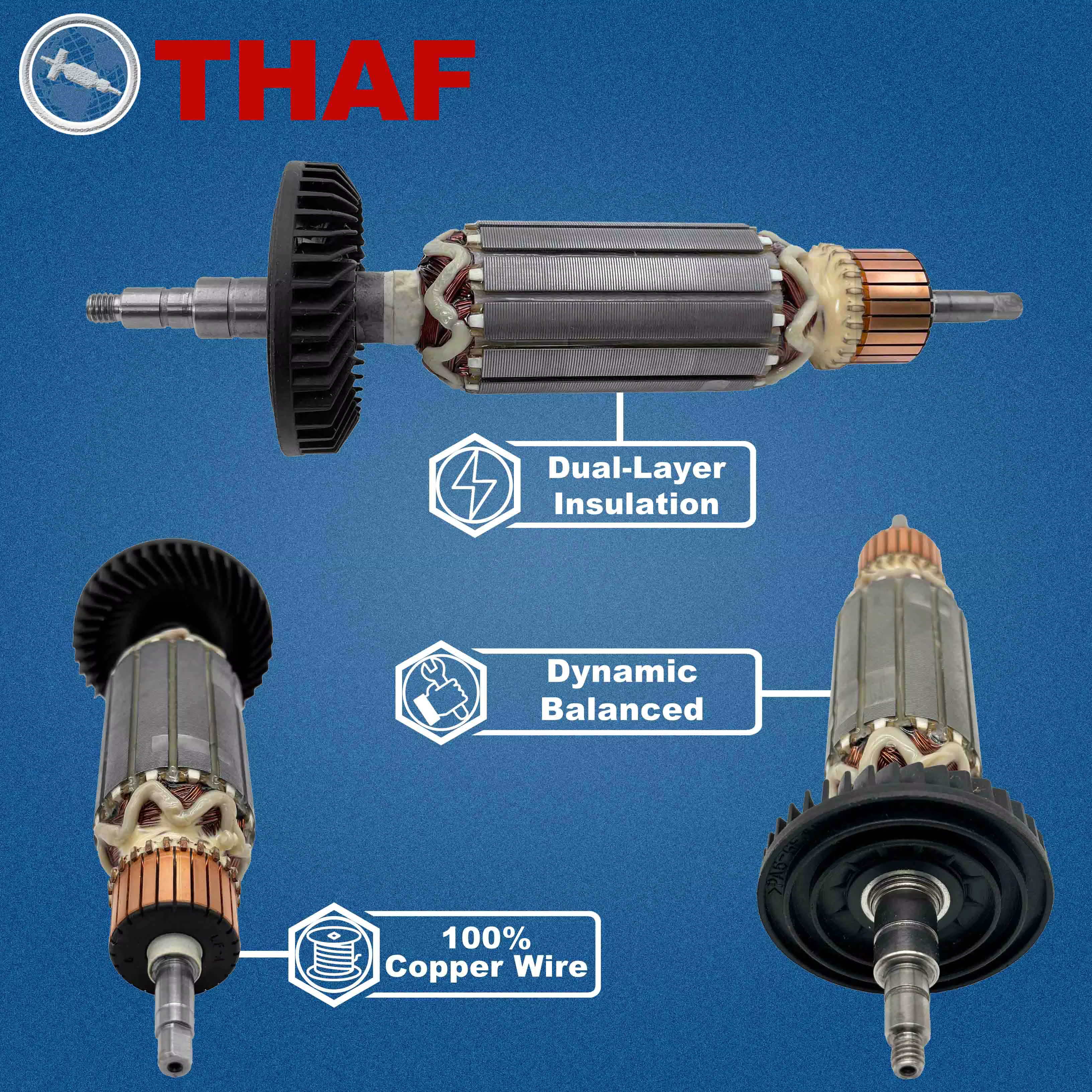 AC 220V 240V 9565C 9565CV Induit Rotor pour MAKITA 9565CVR 9565PC 9565PCV 9564CV Meuleuse Angulaire Pièces de rechange