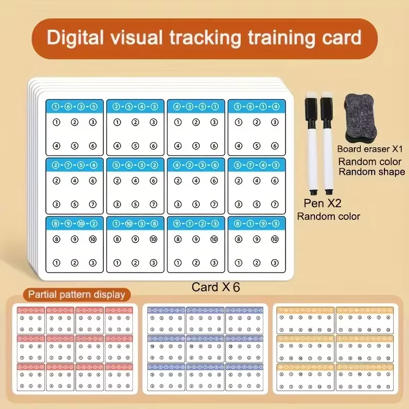 Cartes de liaison d'entraînement de stylo effaçable réutilisables de taille A4 de 12 pages