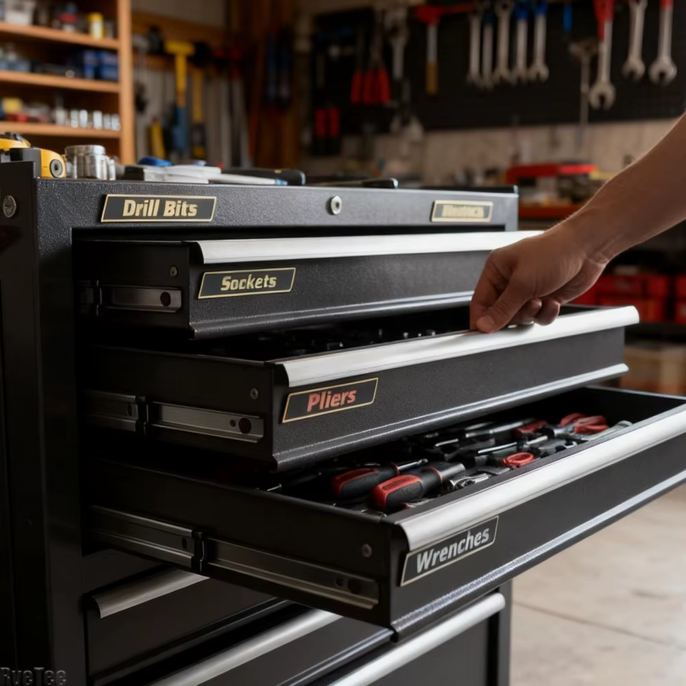 Paquet de 12 étiquettes magnétiques pour boîte à outils imprimées en 3D-boîte