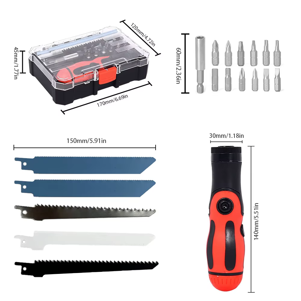 Kit de 19 pièces pour scie sabre
