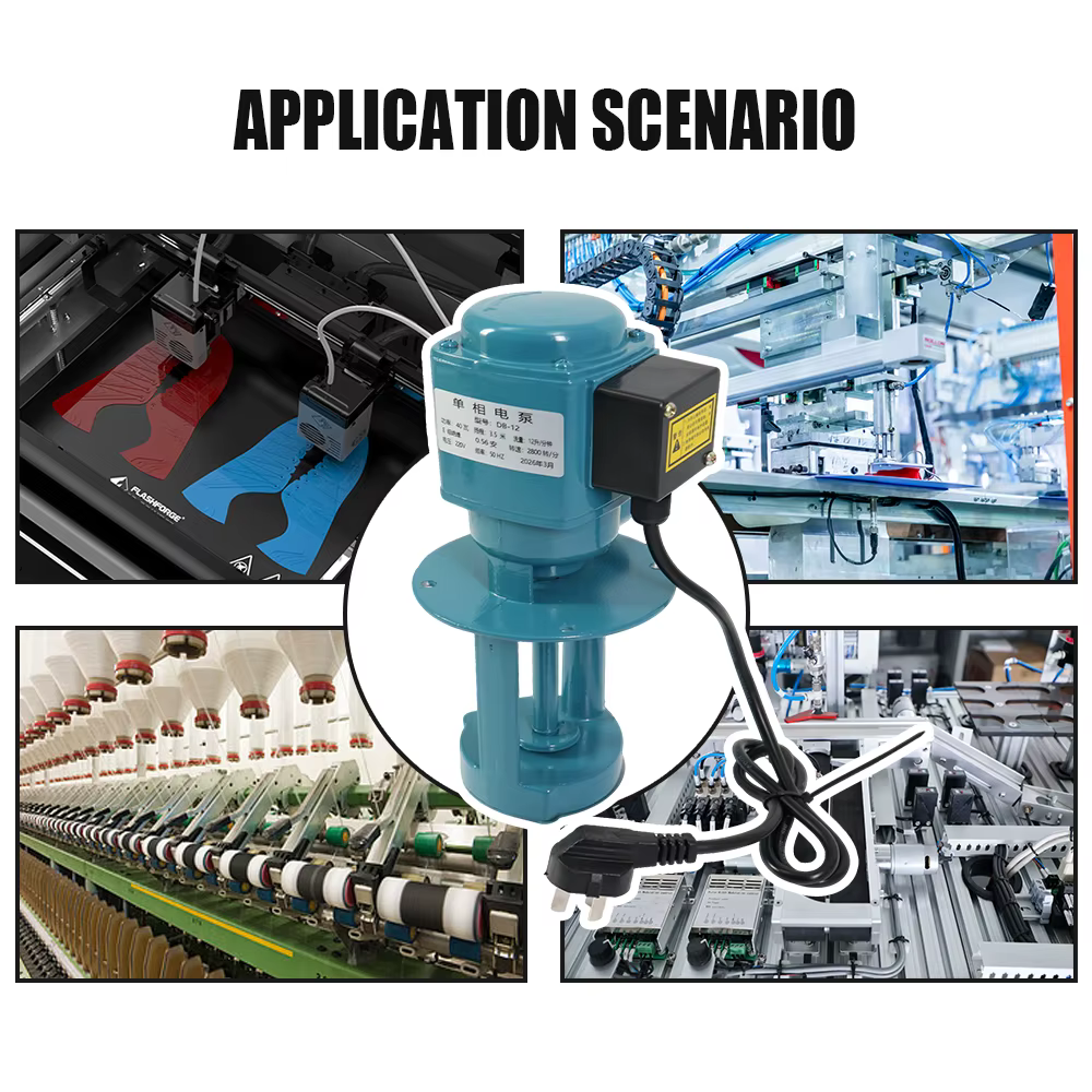 Pompe de refroidissement pour machine-outil CNC DB-12A, 220V/380V, 40W, 12L/min, pompe à huile électrique pour système de refroidissement et de lavage de tour et de rectifieuse