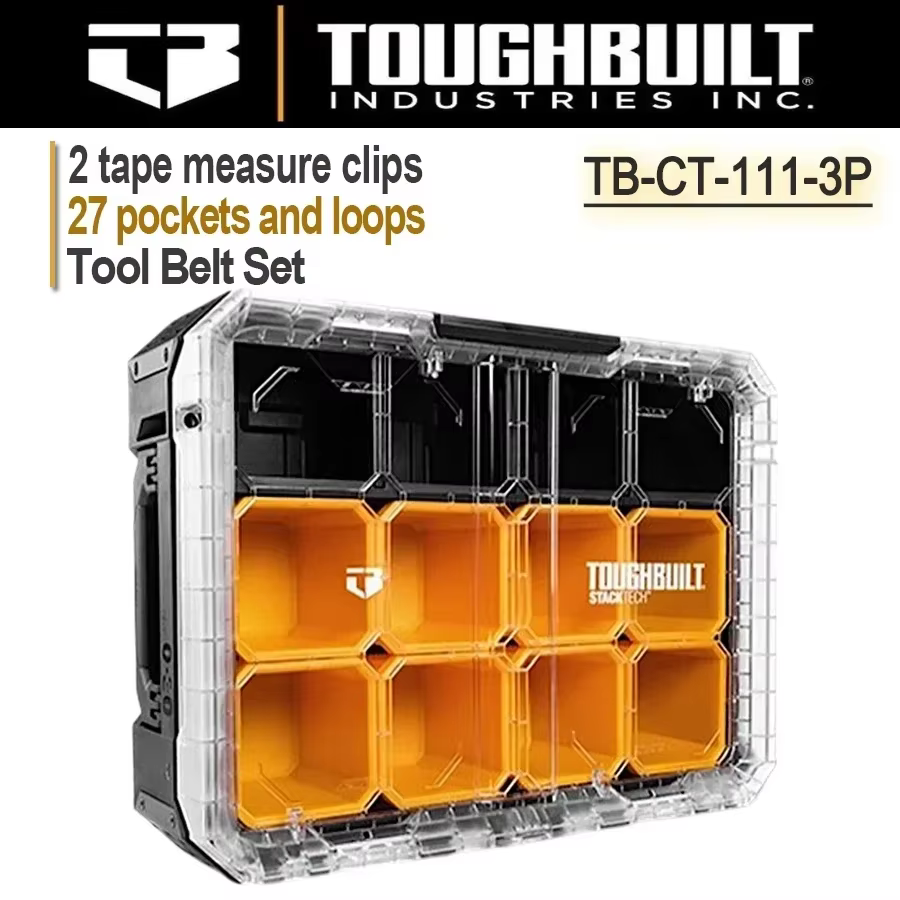 TOUGHBULILT TB-B1-O-30 boîte à outils de rangement multifonctionnelle empilée