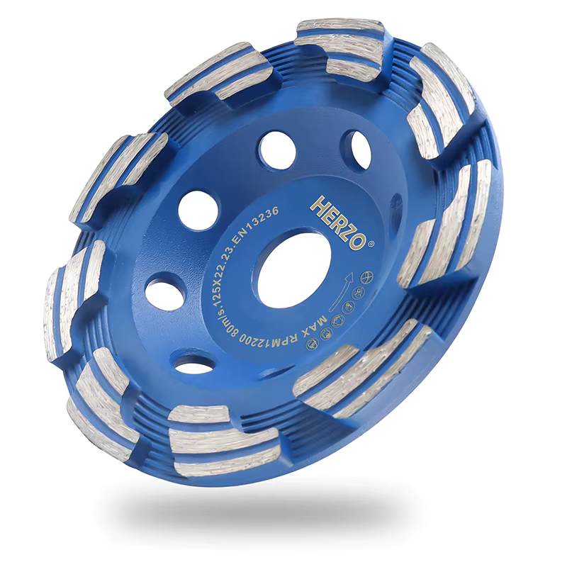 HERZO-Disque de meuleuse pour béton, diamant multi-dents, 125mm/5 pouces