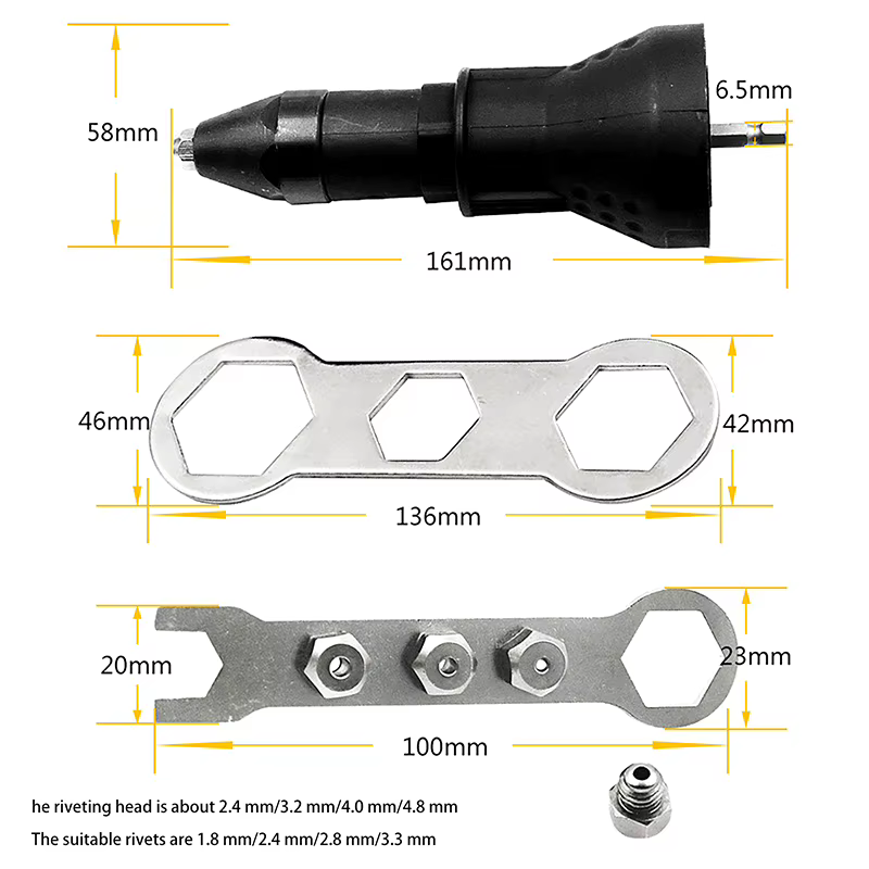 Pistolet à écrou à rivets électrique
