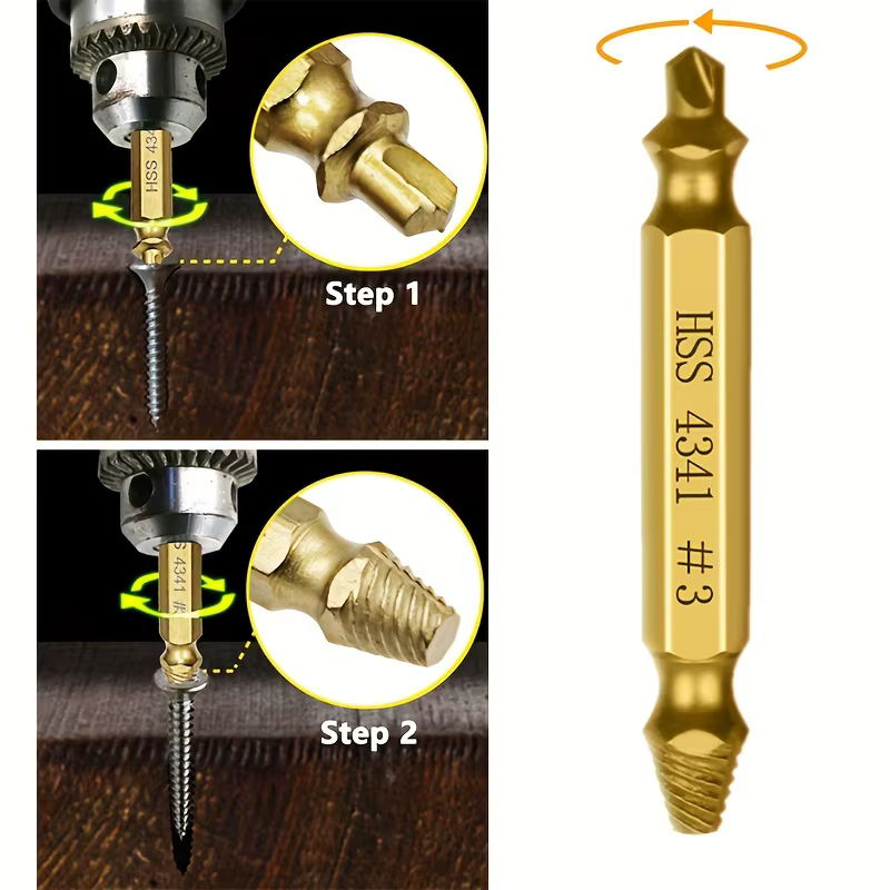 Jeu d'extracteur de vis endommagé