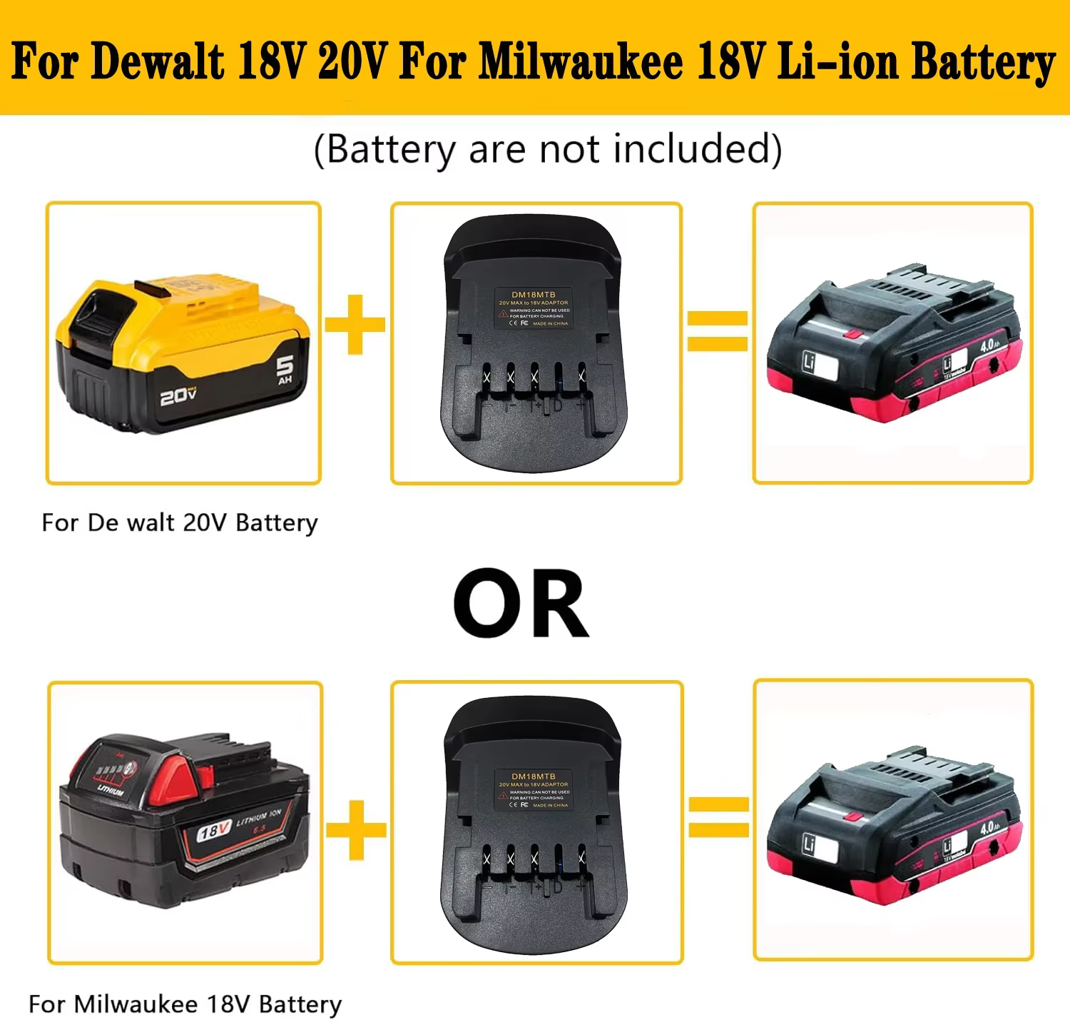 Adaptateur d'outil DM18MTB pour Dewalt vers Metabo
