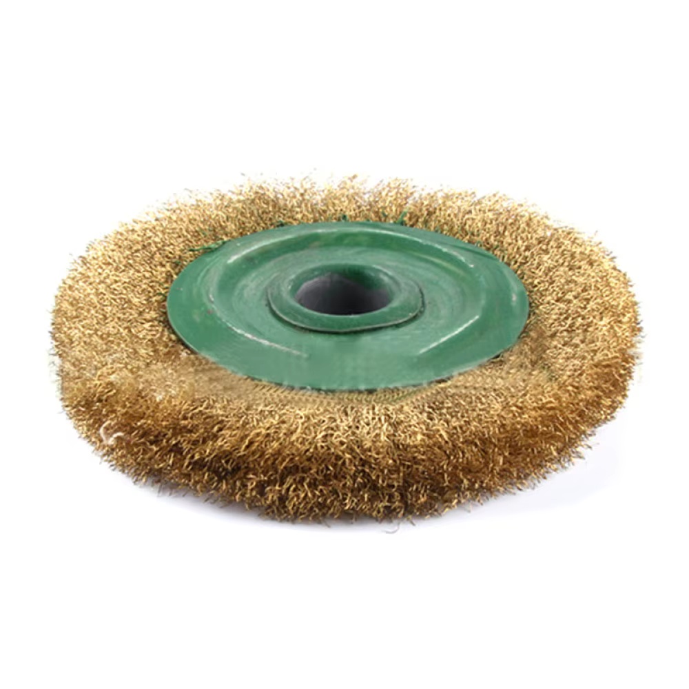 Roue de brosse métallique ronde en laiton durable