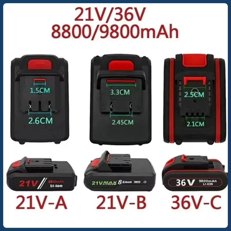 Nouvelle batterie 21V 36V 9.8Ah pour perceuse électrique