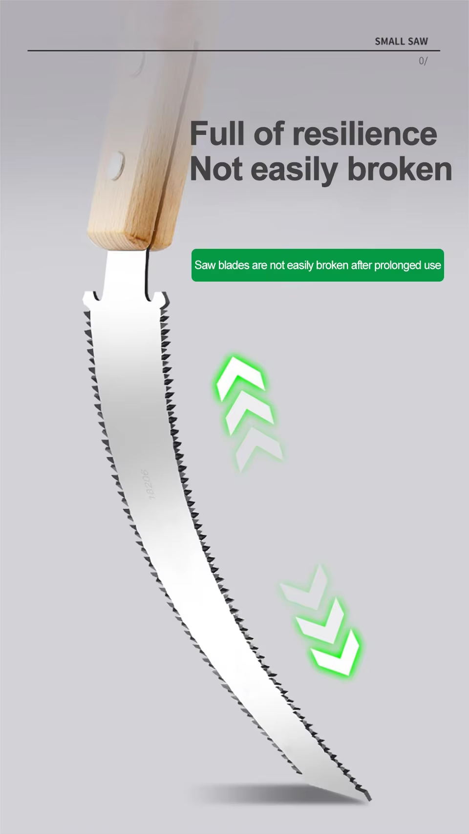Scie à main de style japonais avec manche en bois antidérapant