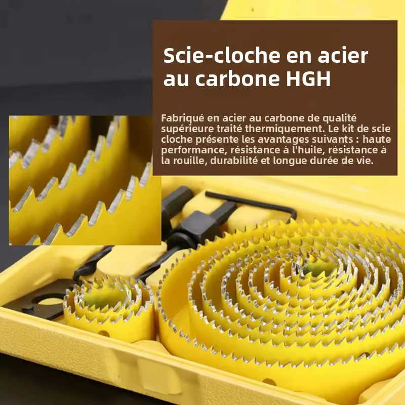 Jeu de 16 scies cloches 19-127 mm