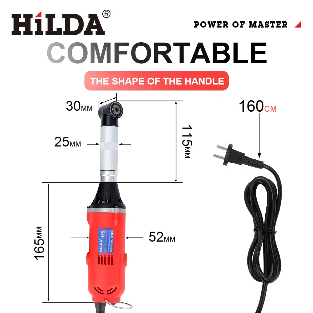 HILDA outil de couture de beauté de carrelage en céramique 380W meuleuse droite électrique 6 vitesses variables Machine