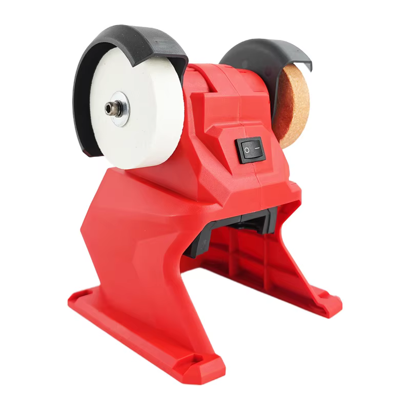 Meuleuse de banc électrique Meuleuse double sans fil pour polissage et affûtage de couteaux, compatible avec les outils électriques Milwaukee M18 à batterie
