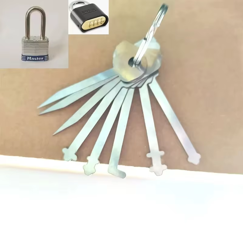 Clés maîtresses pour serrures à crochet, outils de déverrouillage de portes, kit de clés pour ouvrir toutes les portes, porte-clés clé maîtresse