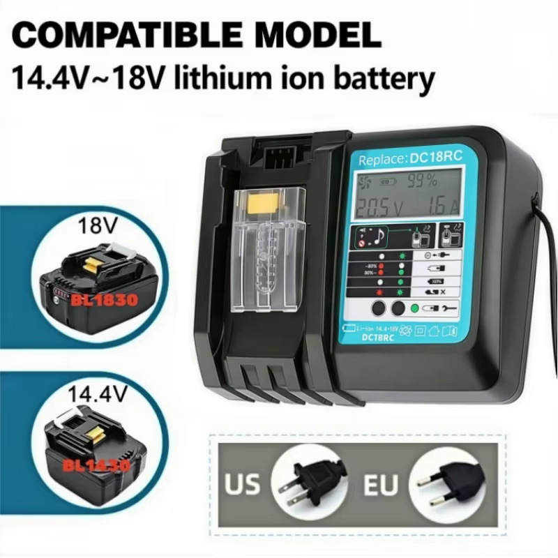 DC18RC pour Makita 18V perceuse chargeur de batterie 3A Li-ion