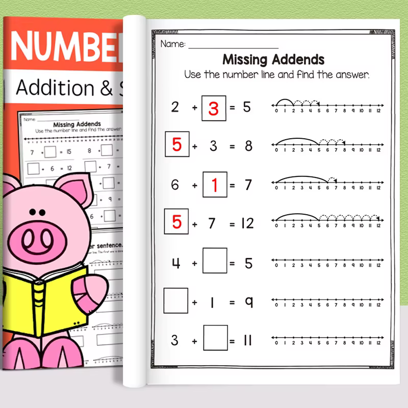 Addition et soustraction dans 20 cahiers d'exercices de calcul oral de formation arithmétique, jouet d'éducation précoce de calcul de décomposition