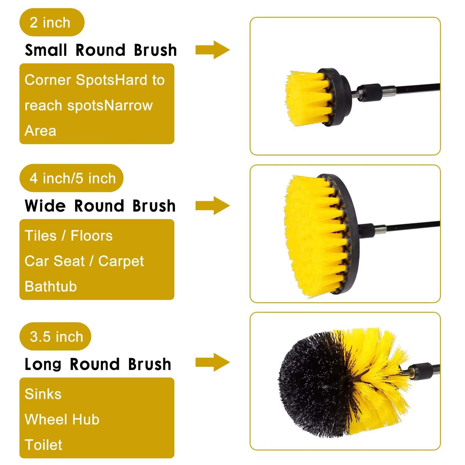 Perceuse électrique, ensemble de brosses pour pneus