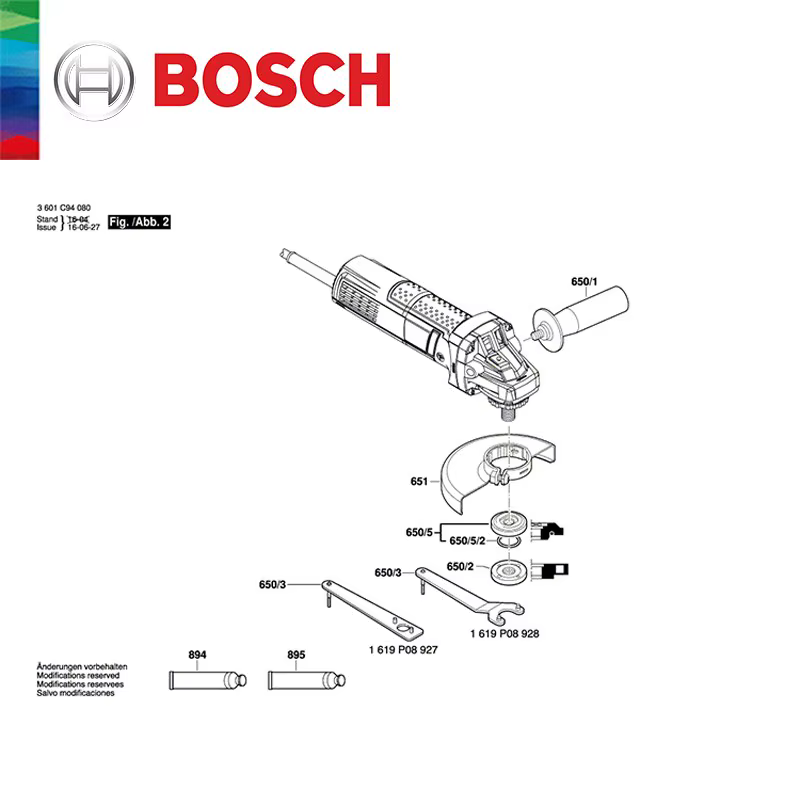 BOSCH – meuleuse d'angle de remplacement GWS 750 GWS 7-125