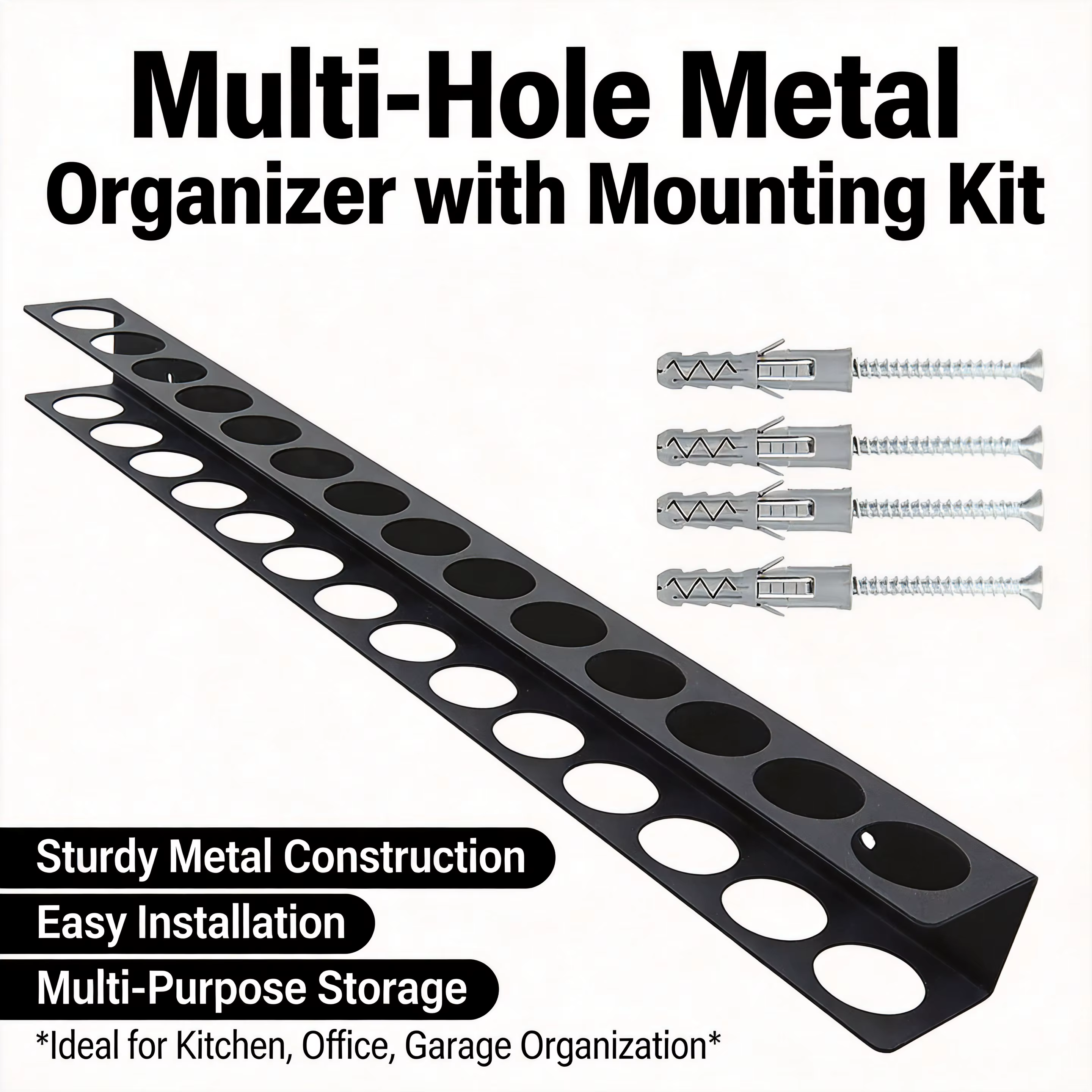 Support mural pour outils – Boîte de rangement robuste pour tournevis et vis