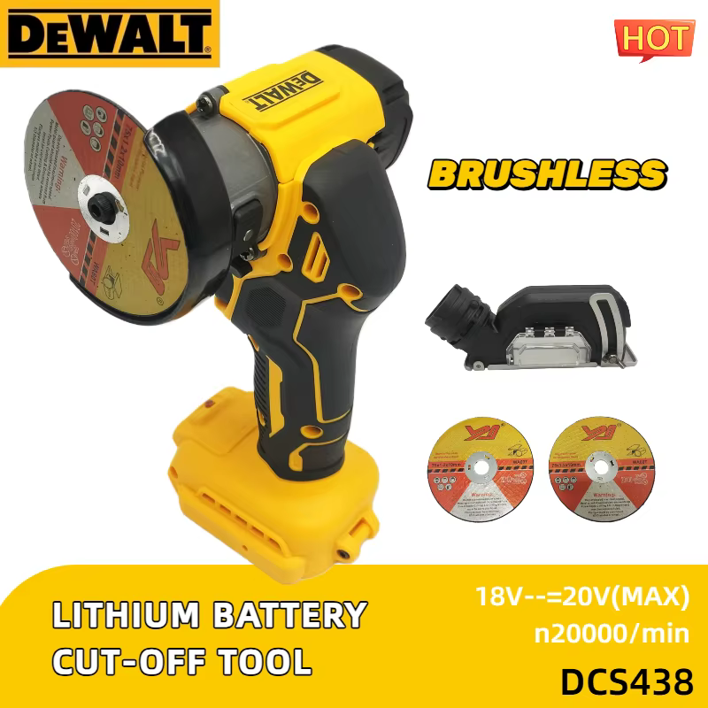 Mini-meuleuse d'angle DEWALT A2UD 20V (3 pouces/76 mm) : Machine de meulage sans fil 20000 tr/min pour découpe et polissage de précision