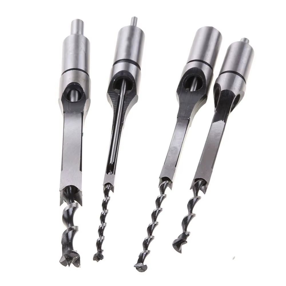 Adaptateur de perceuse à trous carrés portable 6.4/8/11/12.7/14mm pour mortaiseuse DIY