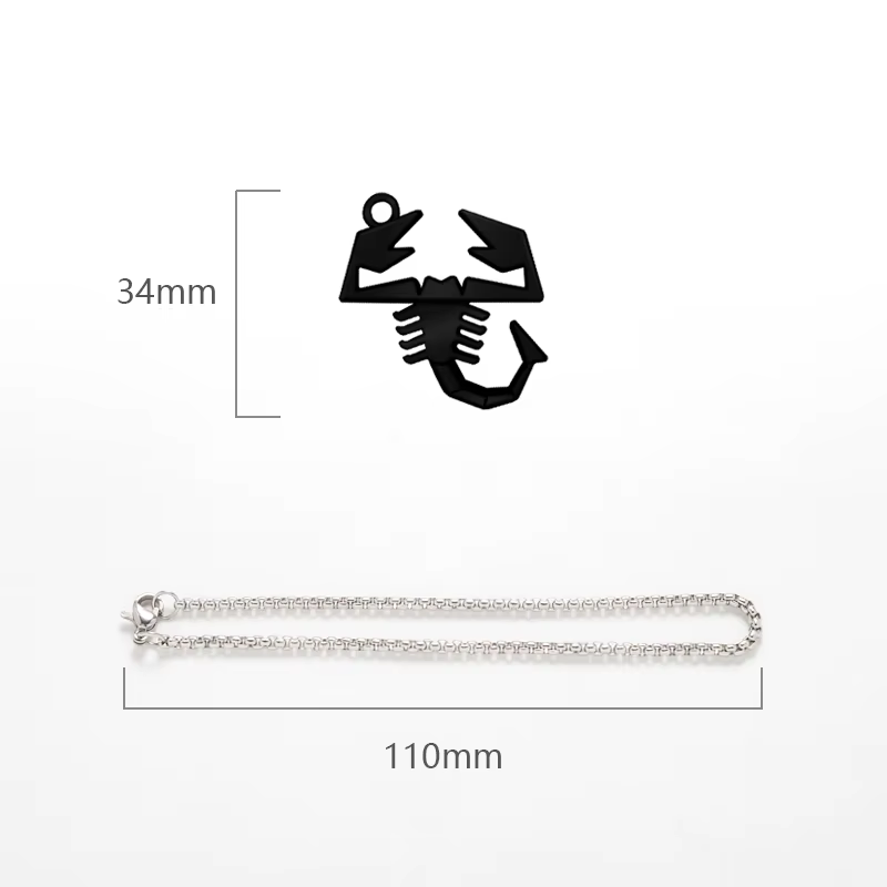 Scorpion Logo emblème pendentif intérieur de voiture Auto rétroviseur ornements décoration pour Panda Stilo Punto Bravo 595 500 500c e s