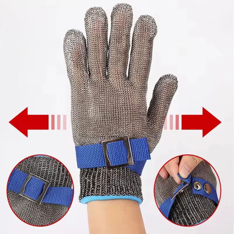 Gants de sécurité Anti-coupure en acier inoxydable