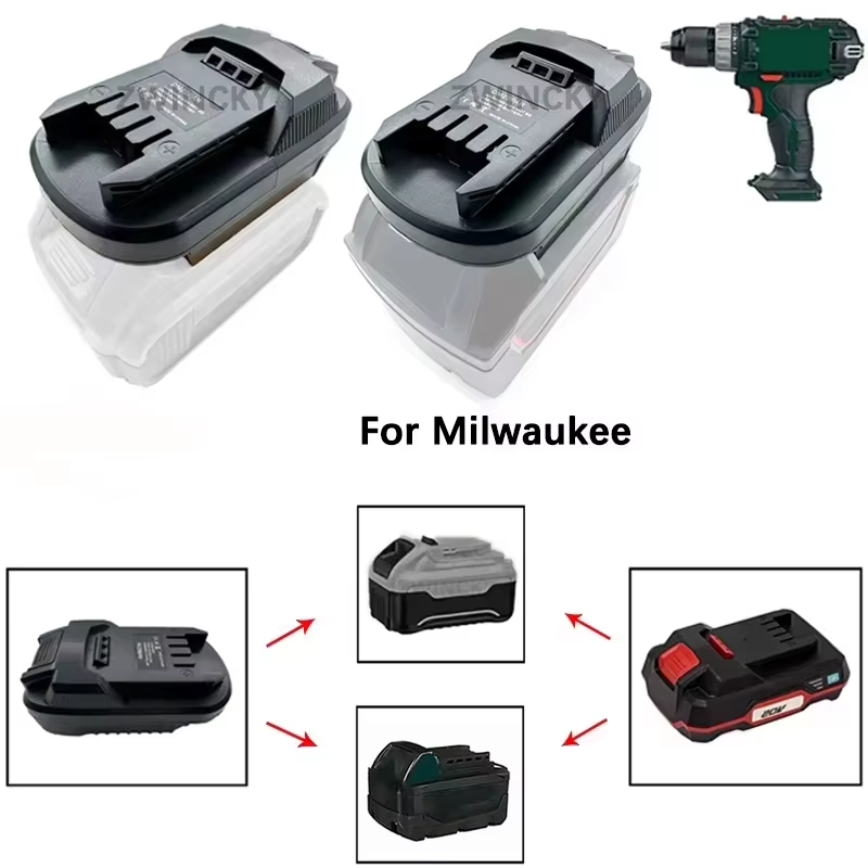 Adaptateur de batterie de remplacement pour Dewalt/Makita/Milwaukee/Bosch 18V
