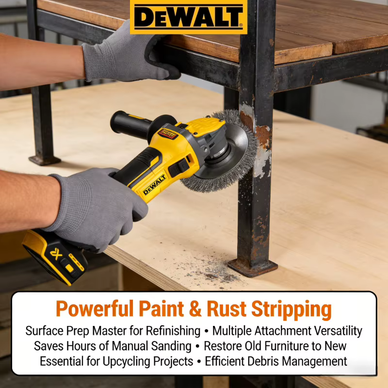 Meuleuse d'angle sans fil DEWALT DCG409 sans balais 20V : machine portable rechargeable de 125 mm pour la découpe