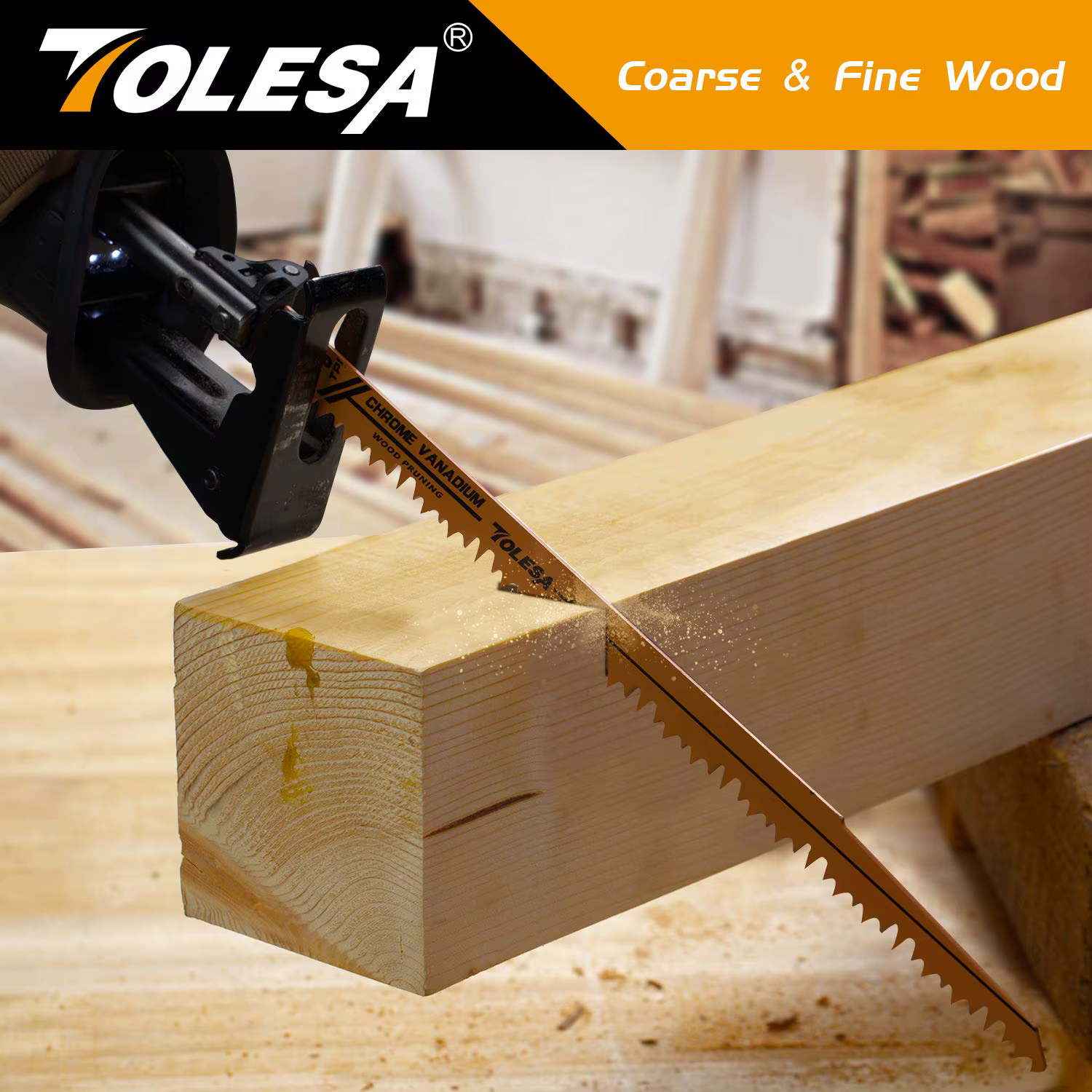 TOLESA 5 pièces 5/6TPI lames de scie alternative pour l'élagage du bois pour la coupe de tuyaux