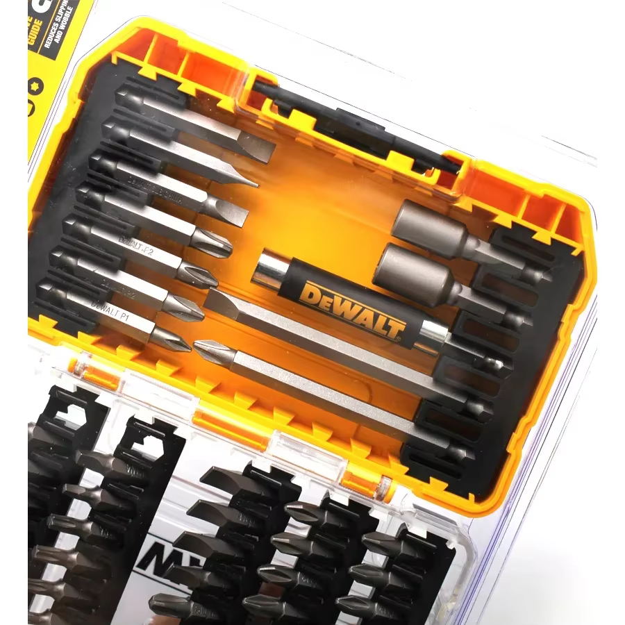DW2166/ 45 pièces jeu d'embouts de tournevis tige hexagonale en acier Phillips fendu carré embouts à Double extrémité