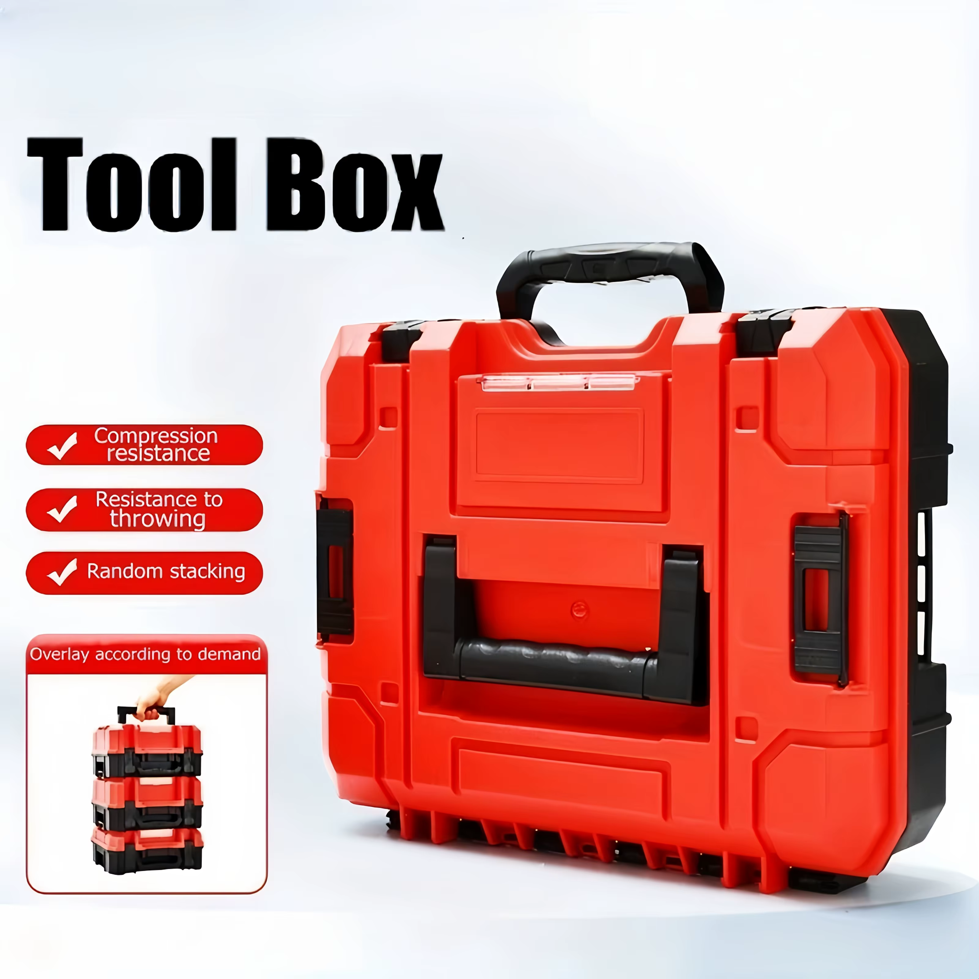 Boîte à outils multifonctionnelle avec compartiments de rangement durables