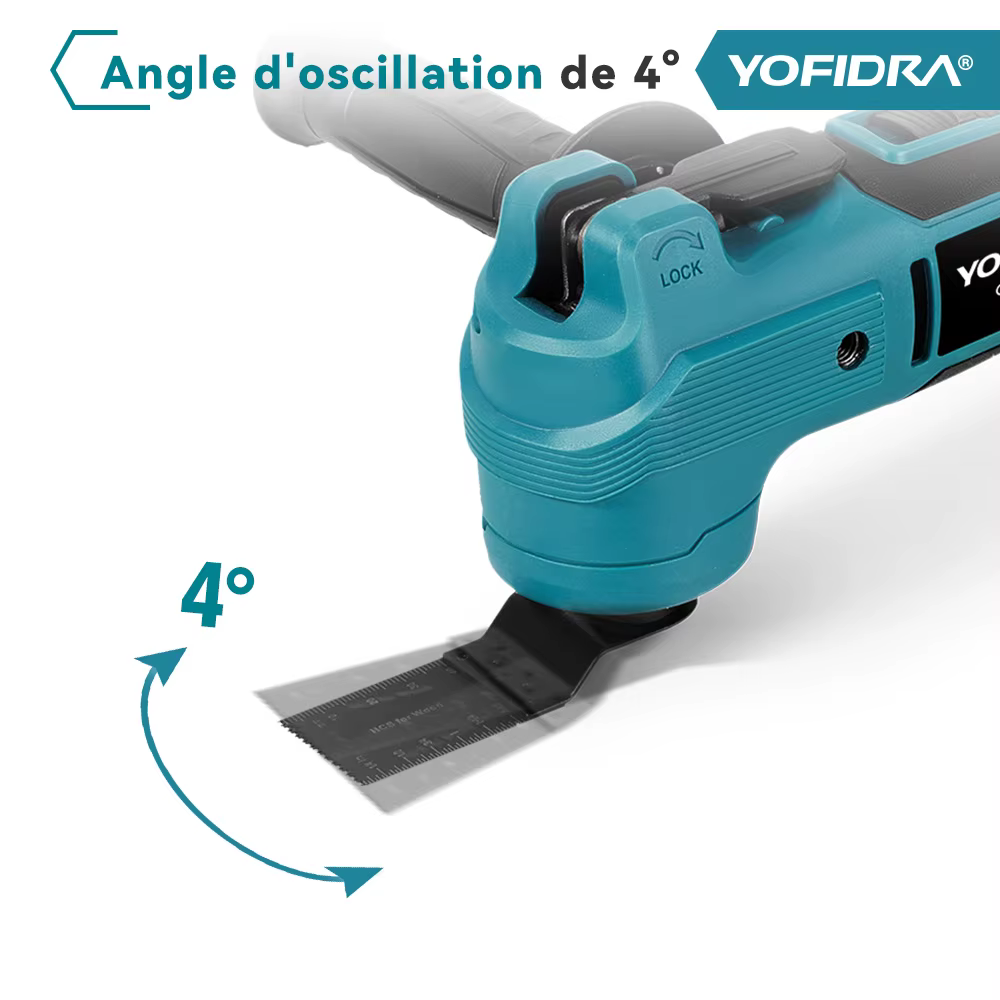 YOFIDRA 1000W oscillant outil multifonction scie électrique tondeuse coupe ponçage bricolage