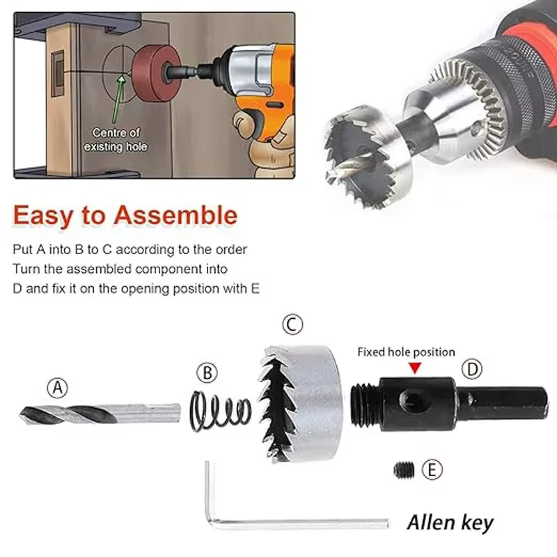 Kit de scies cloches HSS 5 pièces