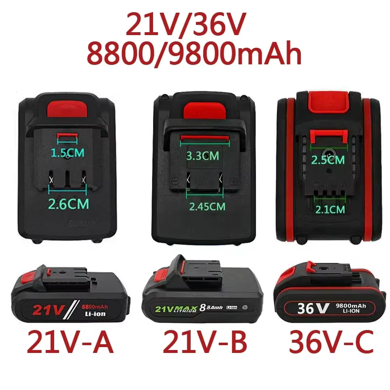 Nouveau 21V 36v 9800mAh outil de forage électrique batterie au lithium rechargeable tournevis