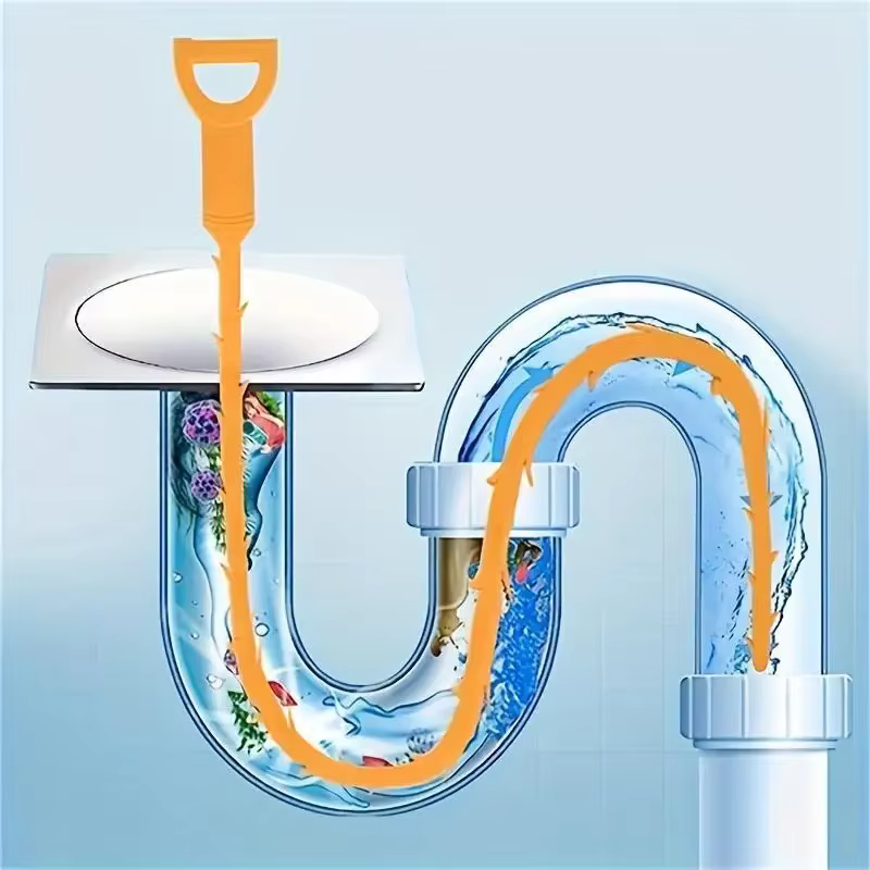 Débouquez facilement les tuyaux domestiques et nettoyer les cheveux. Outils de nettoyage nécessaires