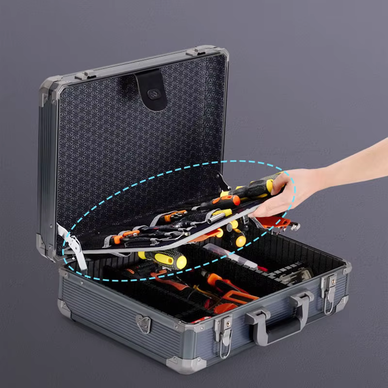 Mallette à outils multifonctionnelle en alliage d'aluminium