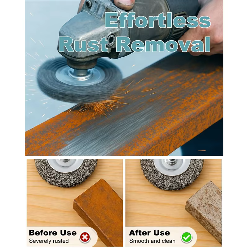 Brosse métallique pour perceuse BSEVB-10 pièces