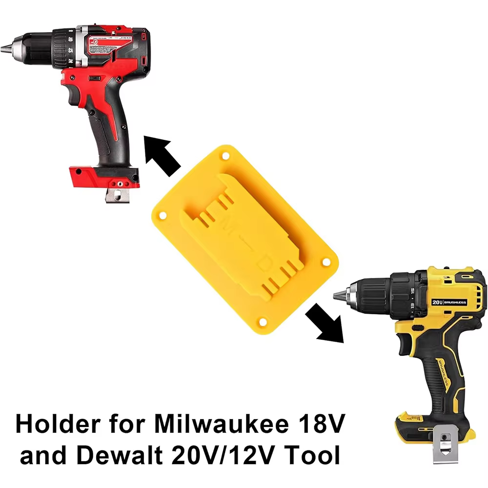 5 pièces porte-outil Dock support de rangement mural pour Dewalt 14.4V/18V/20V pour Milwaukee 18V dispositifs de