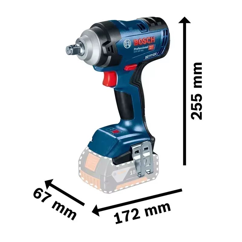BOSCH GDS 18V-400 clé à chocs sans fil outil nu 18V professionnel sans brosse clé électrique à couple élevé outils électriques GDS18V-400