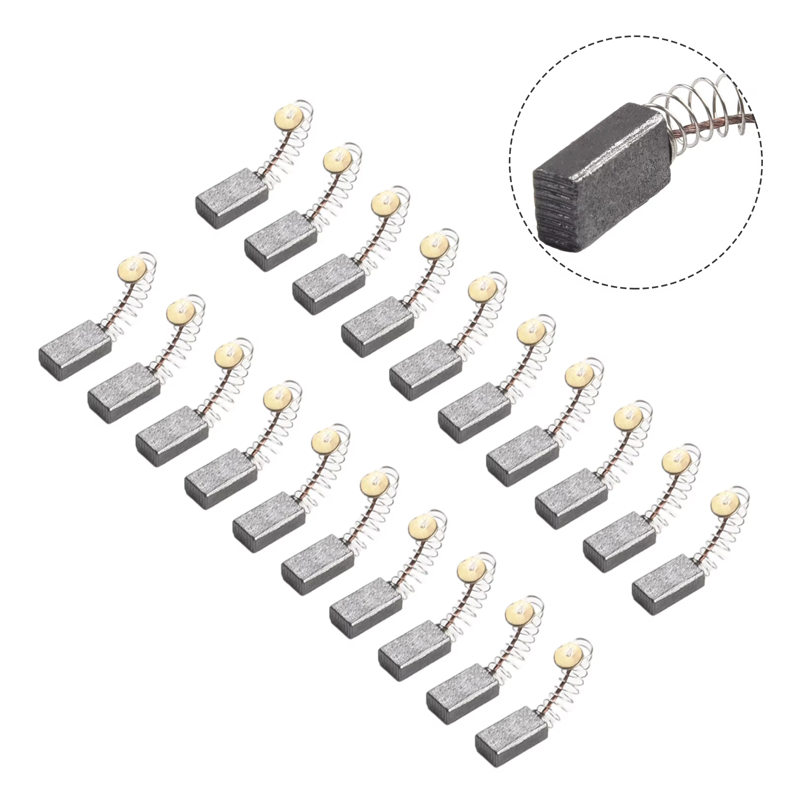 Brosses en carbone à plumes pour moteur, brosses en 2,4, meuleuse d'angle, tondeuse, marteau électrique, outil Acce, 5x8x15mm, 20 pièces