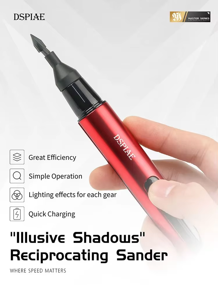 DSPIAE ES-A ponceuse alternative stylo de meulage électrique modèle en plastique tête de papier de ponçage