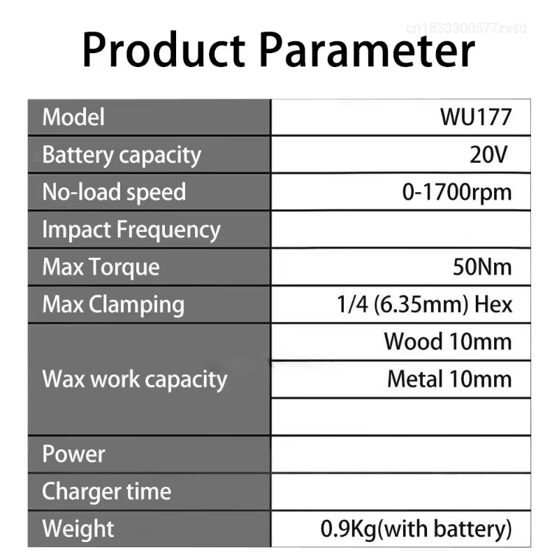 WORX WU177 clé à moteur électrique sans brosse à couple élevé tournevis à percussion sans fil perceuse