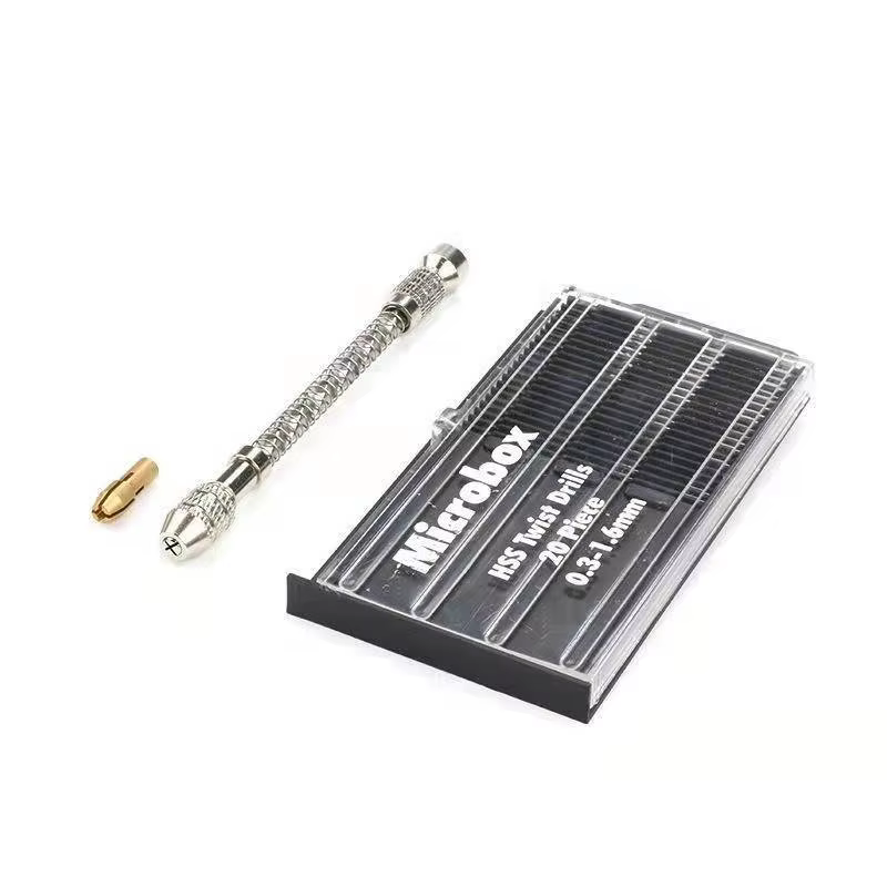 Kit d'outils de micro perçage pour le travail du bois et les circuits imprimés en PVC – Mini perceuse hélicoïdale de 20/25 pièces de 0,3-1,6 mm/0,5-3,0 mm